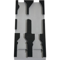 Empty foam module 1/3 for 1 multigrip pliers + 1 vice-grip - MOD-63