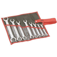Set of eight flare-nut wrenches in mm