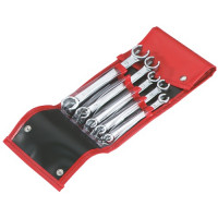 Set of 5 flare-nut wrenches, 6-flat in mm
