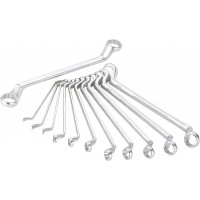 Set of 12 offset ring wrenches in mm