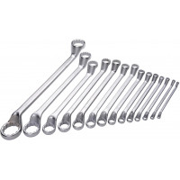 Set of 14 offset ring wrenches in mm