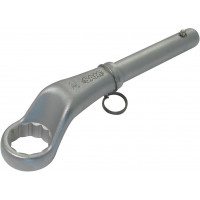 Counter-offset flank-drive wrench, great force with FME stainless steel clip
