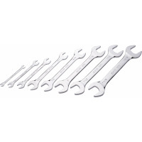 Set of 8 open-ended spanners in inches