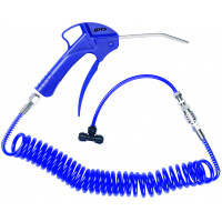 Hgv cleaning blowgun with spiral hose