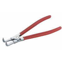 Mat chrome-plated 90° elbowed nose inner circlips pliers