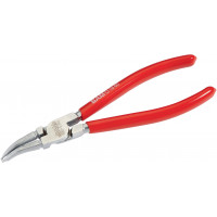 Mat chrome-plated 45° elbowed nose inner circlips pliers