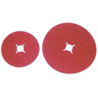 Fiber abrasive discs with corundum