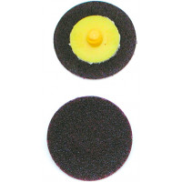 Abrasive discs on canvas hanging screw roloc system