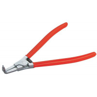 Mat chrome-plated 90° elbowed nose outer circlips pliers