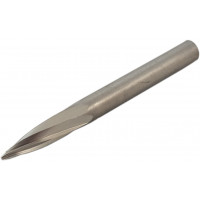 Tapered hss carbide milling cutters 6x18mm with flattened tip on 6 mm shank