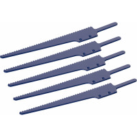 Set of 5 saw blades 6 teeth / cm