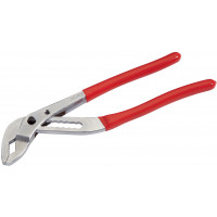 Slip-joint push-button multigrip polished chrome-plated pliers