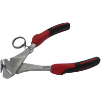Cutting pliers with polished chrome-plated spring+clip