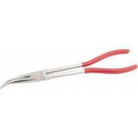 Extra-long angled half-round nose pliers