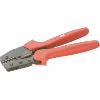 Crimping pliers with rack for non-insulated lugs