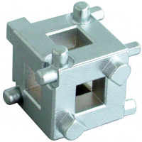 Piston pusher cube for rear brake with drive square