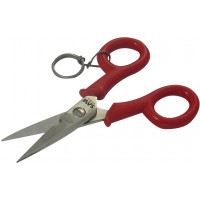 Electrician's scissors, over-moulded arms + clip
