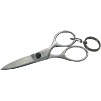 Electrician's scissors, polished chrome-plate + clip