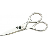Polished chrome-plated electrician's scissors