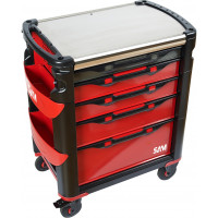 5-drawer large-volume tool trolley with electronic badge