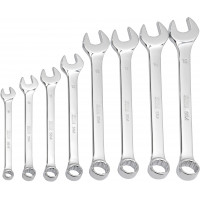 Set of 9 ratchet combination spanners in mm