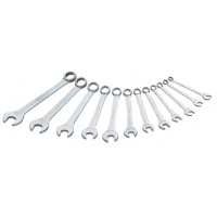 Set of 12 combination spanners in mm in a box