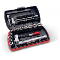 SOCKET SET WITH 39 1/4 TOOLS WITH TELESCOPIC RATCHET