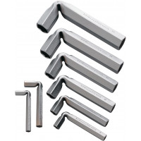 Set of 8 bent socket wrenches