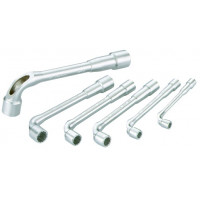 Set of 6 through box spanners, satin finish, 6/12-flat in a box