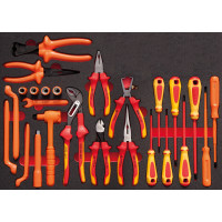 Composition of 24 insulated tools in 3/3 foam module