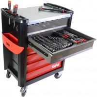 Selection of <b>134 tools </b>in ABS module + tool trolley