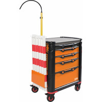 Trolley 41 - 5 drawers - orange - 16 1000-v insulated tools