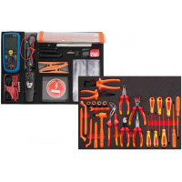 Trolley 41 - 5 drawers - orange - 38 1000-v insulated tools