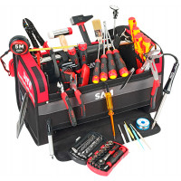 Textile case 39l with selection of 83 electro-mechanical tools