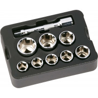 Compartment of 1/2" MODULOSAM® sockets for torque wrenches