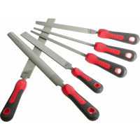 Set of 6 files with bimaterial handles