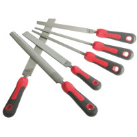 Set of 6 files with bimaterial handles