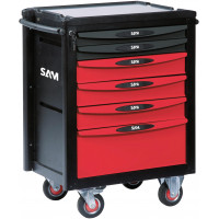 6-drawer tool trolley, personalised colour