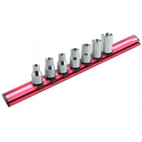 Set of 7 Torx® sockets on magnetic storage rack