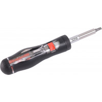 Ratchet telescopic screwdriver with magnetic bit holder