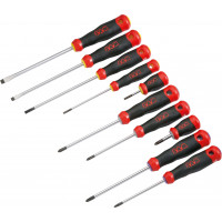 Set of 10 slotted, Phillips® and Pozidriv® screwdrivers S1