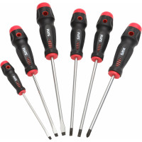 Set of 6 ta slotted and Pozidriv® screwdrivers