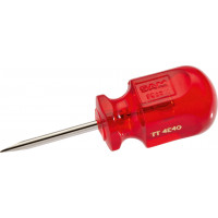 Electrician's tradition round blade tom thumb slotted head screwdriver