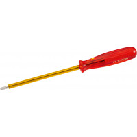Electrician's tradition sheathed blade slotted head screwdriver