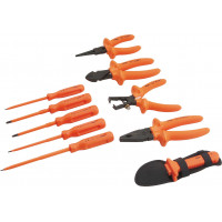 Set of 10 1000 v insulated tools with bag