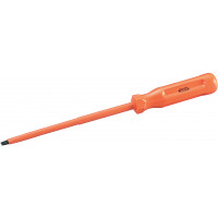 Insulated 1000 v screwdriver for slotted top screws
