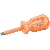 Extra-short insulated 1000 v screwdriver for slotted top screws