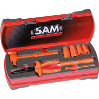 Set of 8 1000 v insulated tools 3/8" sockets and accessories