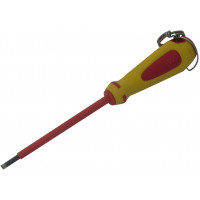 SAMSOFORCE® electrician's 1,000v-insulated slotted screwdriver + clip