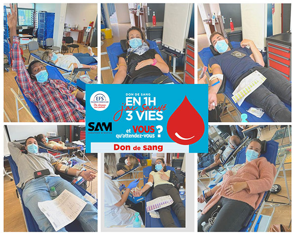 March 2022 blood donation | SAM Outillage